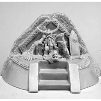 Reaper Miniatures Dwarf King on Throne 77570 Bones Unpainted RPG D&D Mini Figure - Your Source for Gaming Essentials Shop