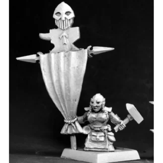 Reaper Miniatures Dwarf Standard Bearer #14531 Dwarves Unpainted RPG Mini Figure - Your Source for Gaming Essentials Clearance