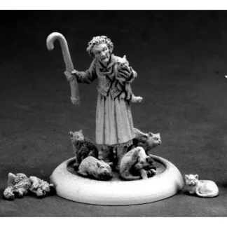 Reaper Miniatures Edna, Crazy Cat Lady #50235 Chronoscope D&D RPG Mini Figure - Your Source for Gaming Essentials Best