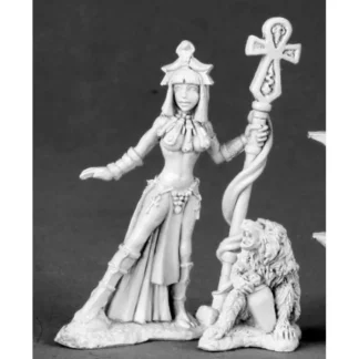 Reaper Miniatures Egyptian Priestess and Baboon 03506 Dark Heaven Unpainted Mini - Your Source for Gaming Essentials Flash Sale