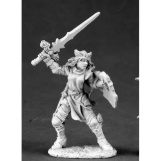 Tabletop Miniatures | Reaper Miniatures Elise, Good Female Knight #03520 Dark Heaven Unpainted Metal - Your Source for Gaming Essentials