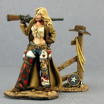 Reaper Miniatures Ellen Stone, Cowgirl (54mm) #01445 Unpainted Metal Mini Figure - Your Source for Gaming Essentials Online