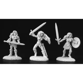 Reaper Miniatures Female Barbarians (3 Pcs) #03448 Dark Heaven Unpainted Metal - Your Source for Gaming Essentials Discount