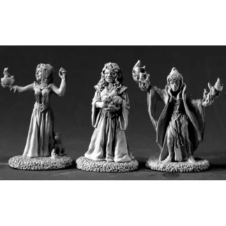 Reaper Miniatures Female Wizard (3 Pcs) #03375 Dark Heaven Unpainted Metal - Your Source for Gaming Essentials Best