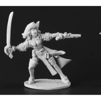 Tabletop Miniatures | Reaper Miniatures Female Pirate Captain #03666 Dark Heaven Unpainted Metal - Your Source for Gaming Essentials