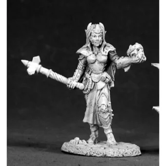 Reaper Miniatures Female Dark Elf Cleric #02524 Dark Heaven Unpainted Metal - Your Source for Gaming Essentials Shop