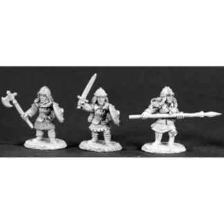 Reaper Miniatures Female Dwarves (3 Pcs) #03306 Dark Heaven Unpainted Metal - Your Source for Gaming Essentials Cheap