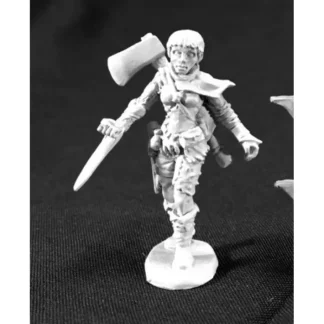 Reaper Miniatures Female Glaive (Axe on Back) #62117 Numenera Unpainted Metal - Your Source for Gaming Essentials Outlet
