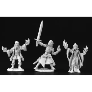 Reaper Miniatures Fire Wizards (3 Pcs) #03454 Dark Heaven Unpainted Metal - Your Source for Gaming Essentials Best