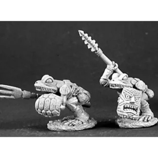Reaper Miniatures Frog Men (2 Pieces) 03146 Dark Heaven Legends Unpainted Metal - Your Source for Gaming Essentials Best Sale