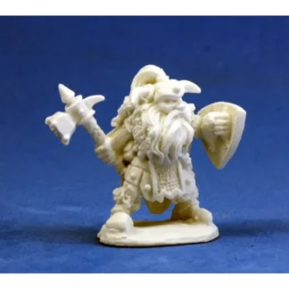 Reaper Miniatures Fulumbar, Dwarf Warrior #77011 Bones Unpainted Plastic Figure - Your Source for Gaming Essentials Online