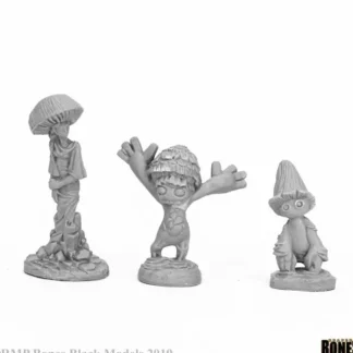 Reaper Miniatures Fungoids (3) #44056 Bones Black Unpainted Plastic RPG Figure - Your Source for Gaming Essentials Hot