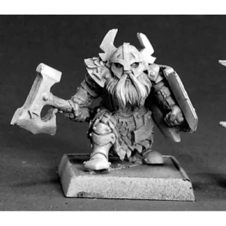 Reaper Miniatures Gargram, Dwarf Sergeant #14173 Dwarves Unpainted RPG D&D Mini - Your Source for Gaming Essentials Cheap