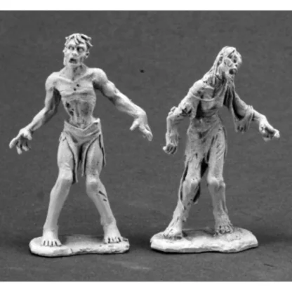 Reaper Miniatures George & Gracie, Zombies 2P 03598 Dark Heaven Unpainted Metal - Your Source for Gaming Essentials Shop