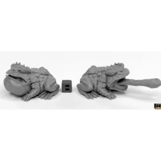 Reaper Miniatures Giant Frogs (2) #44024 Bones Black Plastic Unpainted Figures - Your Source for Gaming Essentials Outlet