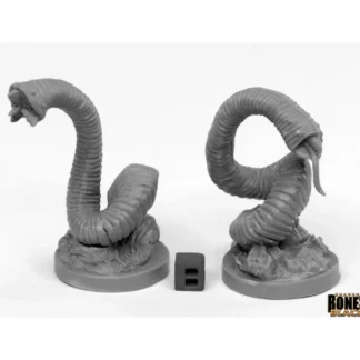 Reaper Miniatures Giant Leeches (2) #44031 Bones Black Plastic Unpainted Minis - Your Source for Gaming Essentials Hot