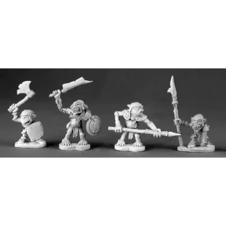 Reaper Miniatures Goblin Warriors (4 Pieces) #03462 Dark Heaven Unpainted Metal - Your Source for Gaming Essentials Best