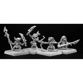 Reaper Miniatures Goblin Warriors (4) 60006 Pathfinder Miniatures Unpainted Mini - Your Source for Gaming Essentials Clearance