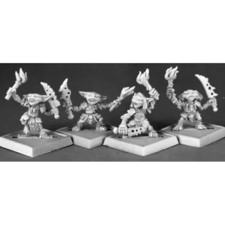 Reaper Miniatures Goblin Pyros (4) #60017 Pathfinder Miniatures Unpainted Mini - Your Source for Gaming Essentials New