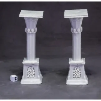 Reaper Miniatures Graveyard Column (x2) #77638 Bones Unpainted Plastic Mini - Your Source for Gaming Essentials Clearance