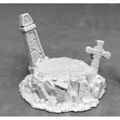 Reaper Miniatures Graveyard Display Base #74042 Unpainted Plastic Accessory - Your Source for Gaming Essentials Store