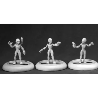 Reaper Miniatures Gray Aliens II (3) #50255 Chronoscope D&D RPG Mini Figure - Your Source for Gaming Essentials New
