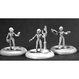 Reaper Miniatures Gray Aliens (3) #50243 Chronoscope Metal Unpainted Mini Figure - Your Source for Gaming Essentials Fashion