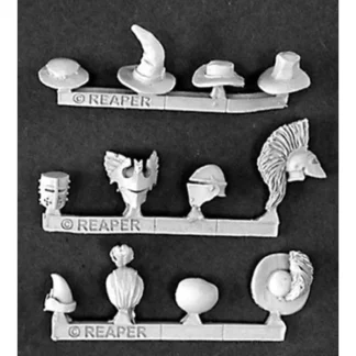 Reaper Miniatures Hats and Helmets (12) 03202 Dark Heaven Legend Unpainted Metal - Your Source for Gaming Essentials Discount