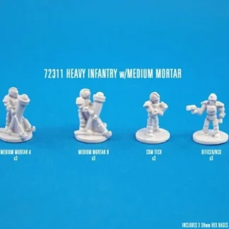 Reaper Miniatures Heavy Infantry with Medium Mortar (12) Unpainted Metal CAV - Your Source for Gaming Essentials Online