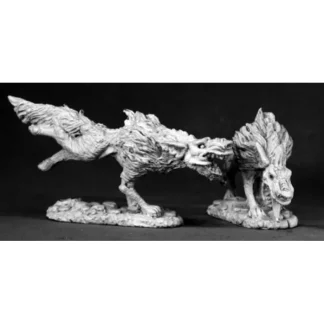Reaper Miniatures Hell Hounds (2 Pieces) #02522 Dark Heaven Unpainted Metal - Your Source for Gaming Essentials Store
