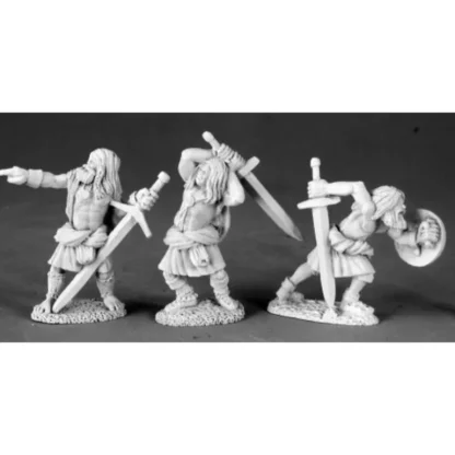 Tabletop Miniatures | Reaper Miniatures Highlanders (3 Pcs) #03488 Dark Heaven Unpainted Metal - Your Source for Gaming Essentials