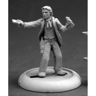Reaper Miniatures Huckster #59005 Savage Worlds Unpainted RPG D&D Mini Figure - Your Source for Gaming Essentials Clearance