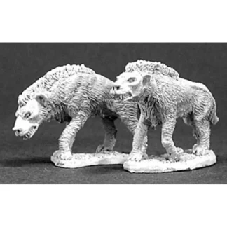 Reaper Miniatures Hyena Pack (2 Pieces) #03277 Dark Heaven Unpainted Metal - Your Source for Gaming Essentials Outlet