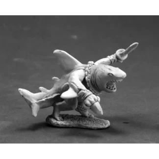 Tabletop Miniatures | Reaper Miniatures Karkarion Shark Warrior #03617 Dark Heaven Unpainted Metal - Your Source for Gaming Essentials