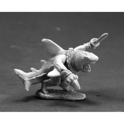 Tabletop Miniatures | Reaper Miniatures Karkarion Shark Warrior #03617 Dark Heaven Unpainted Metal - Your Source for Gaming Essentials