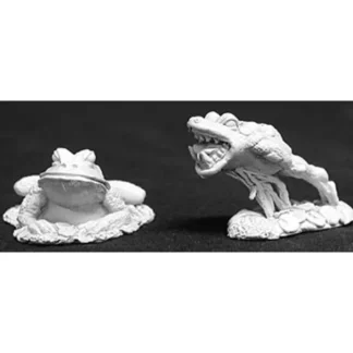 Reaper Miniatures Killer Frogs (2 Pieces) #02665 Dark Heaven Unpainted Metal - Your Source for Gaming Essentials Store