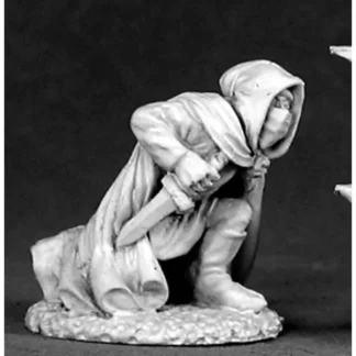 Reaper Miniatures Kneeling Assassin #02519 Dark Heaven Legends Unpainted Metal - Your Source for Gaming Essentials Store
