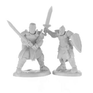 Reaper Miniatures Knight Heroes (2) #77676 Unpainted Plastic Bones Mini Figure - Your Source for Gaming Essentials Store