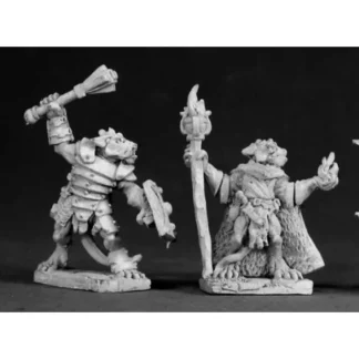 Reaper Miniatures Kobold Leader and Sorcerer #03024 Dark Heaven Unpainted Metal - Your Source for Gaming Essentials Best Sale