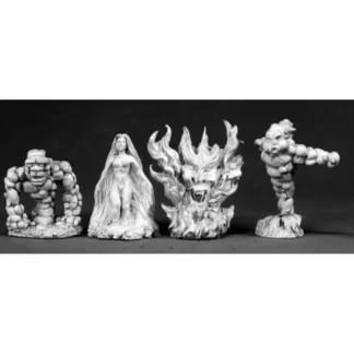 Reaper Miniatures Lesser Elementals (4 Pcs) #02538 Dark Heaven Unpainted Metal - Your Source for Gaming Essentials New