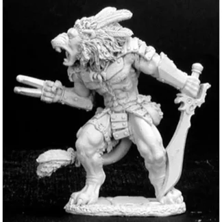 Reaper Miniatures Lion Man #02880 Dark Heaven Legends Unpainted Metal RPG Figure - Your Source for Gaming Essentials Hot
