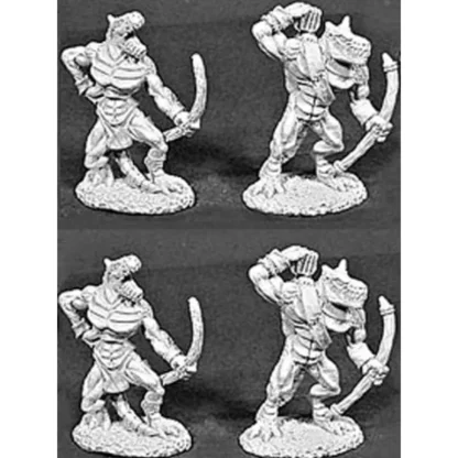 Tabletop Miniatures | Reaper Miniatures Lizardmen Archers 4 Pcs #06046 Dark Heaven Legends Army Packs - Your Source for Gaming Essentials