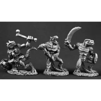 Reaper Miniatures Lizardmen II (3 Pcs) #03558 Dark Heaven Unpainted Metal - Your Source for Gaming Essentials Best