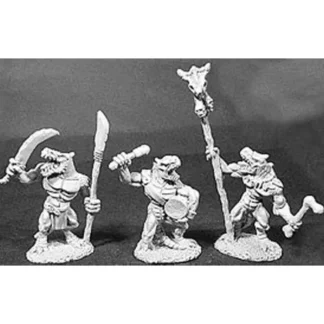 Reaper Miniatures Lizardman Command, 5 Pieces #06047 Dark Heaven Unpainted Metal - Your Source for Gaming Essentials Clearance
