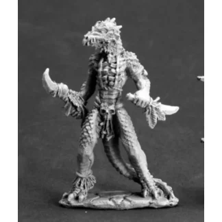 Reaper Miniatures Lizardman Shaman #03607 Dark Heaven Legends Unpainted Metal - Your Source for Gaming Essentials Discount