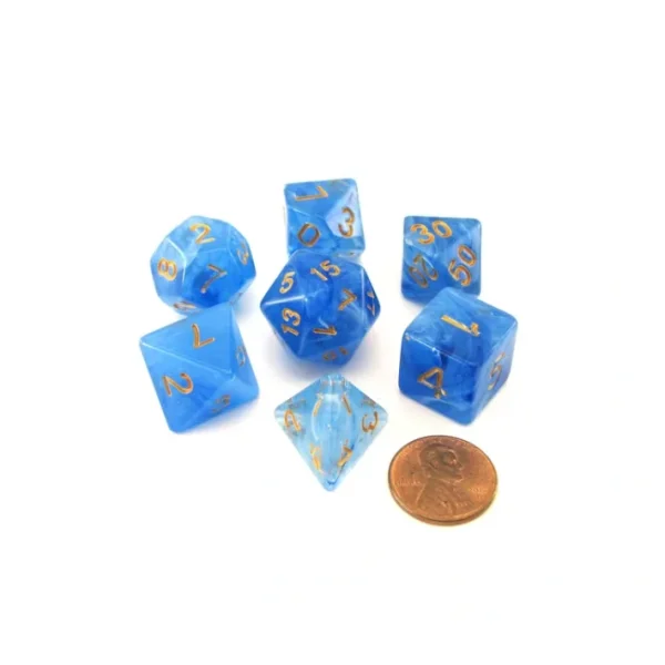 Reaper Miniatures Lucky Pizza Dungeon Dice - Gem Blue - Your Source for Gaming Essentials Store