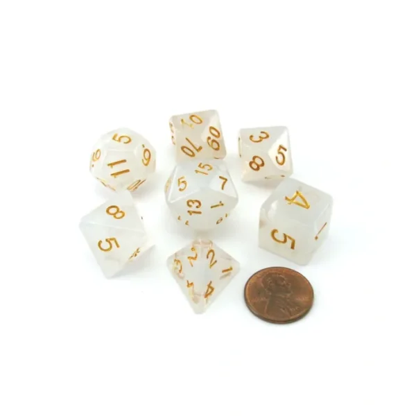 Reaper Miniatures Lucky Pizza Dungeon Dice - Gem White - Your Source for Gaming Essentials Cheap