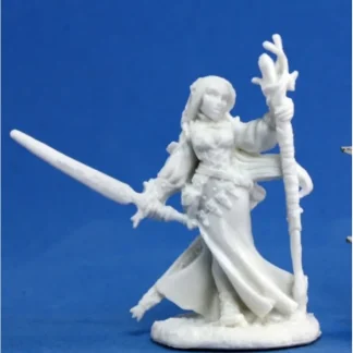 Reaper Miniatures Lysette, Elf Wizard #77076 Bones Unpainted Plastic Mini Figure - Your Source for Gaming Essentials Online