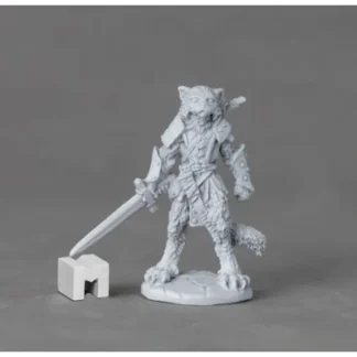 Reaper Miniatures Mal, Catfolk Warrior#03893 Dark Heaven Unpainted Metal Figure - Your Source for Gaming Essentials Hot