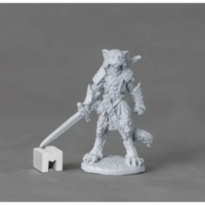 Reaper Miniatures Mal, Catfolk Warrior#03893 Dark Heaven Unpainted Metal Figure - Your Source for Gaming Essentials Hot
